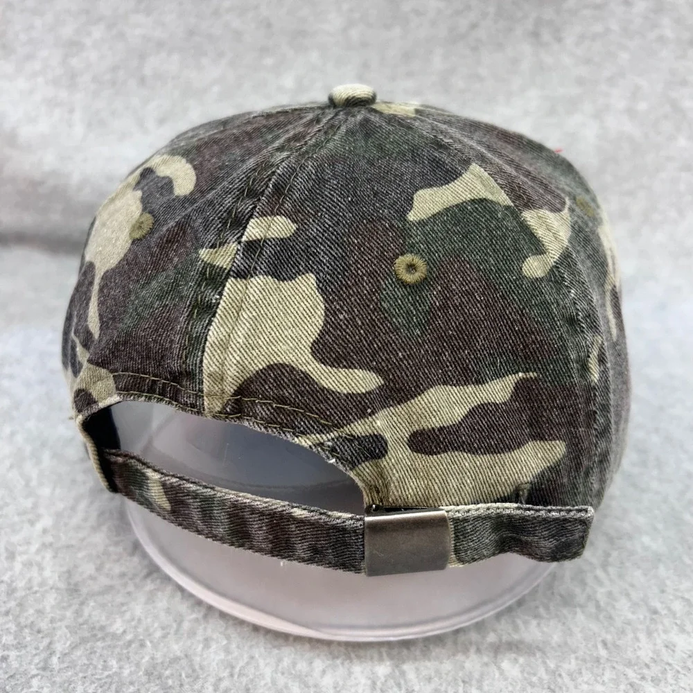 Bass Fish Patch Mens Camo Unbranded Baseball Hat Adjustable Hunting Fishing OSFM